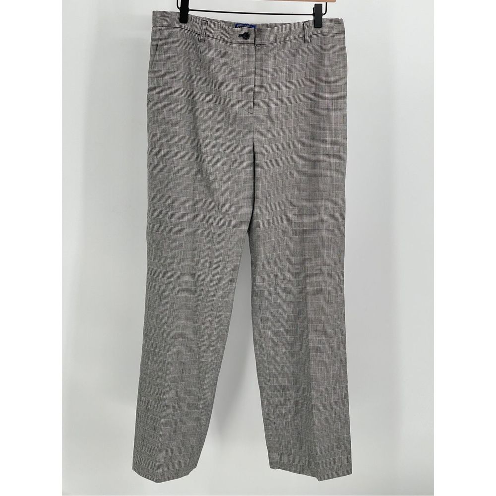 Pendleton Wool Plaid Pants Women’s Size 12 Black White Dress Pant